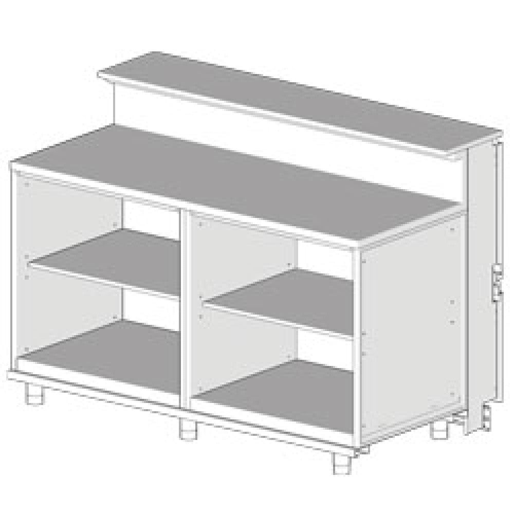 Comptoir neutre avec tablette service 1700 mm - Diamond