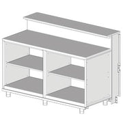 Comptoir neutre avec tablette service 1700 mm - Diamond