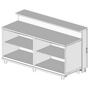 Comptoir neutre avec tablette service - 2100mm - Diamond