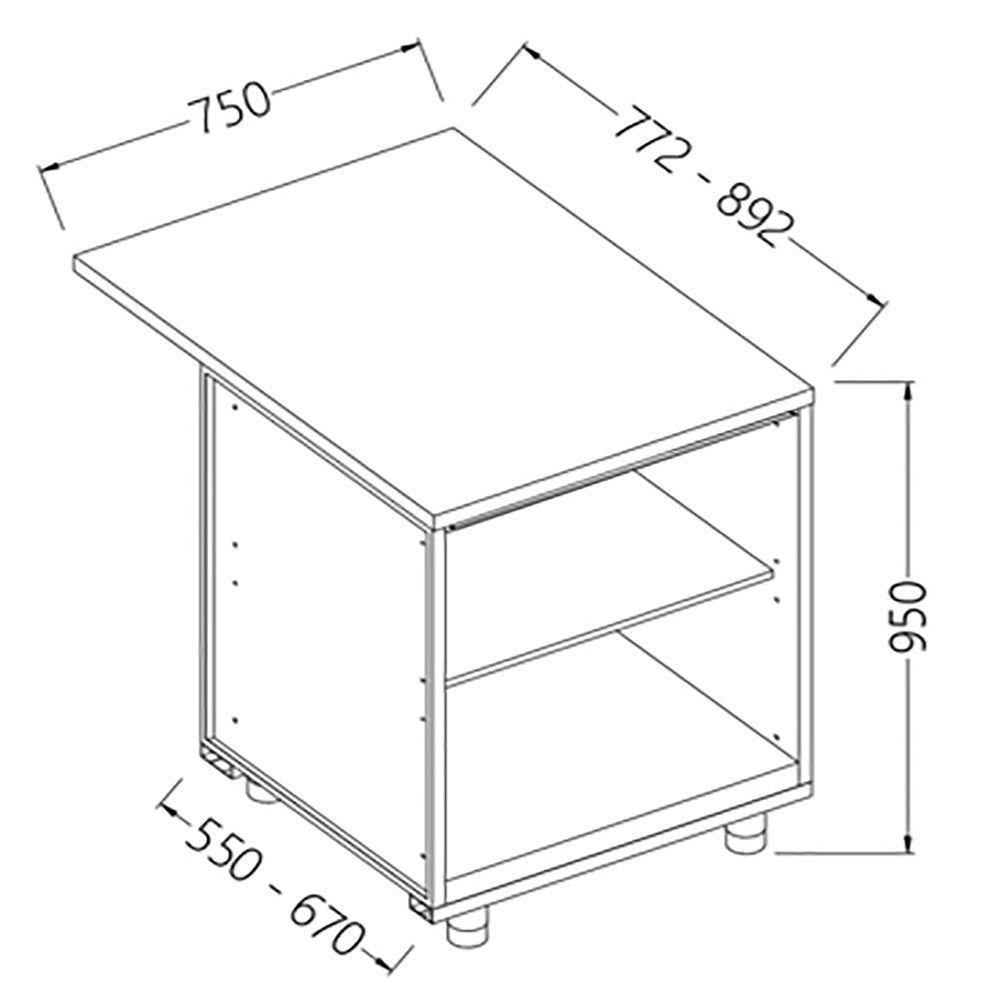 Comptoir de bar section caisse -neutre - Diamond