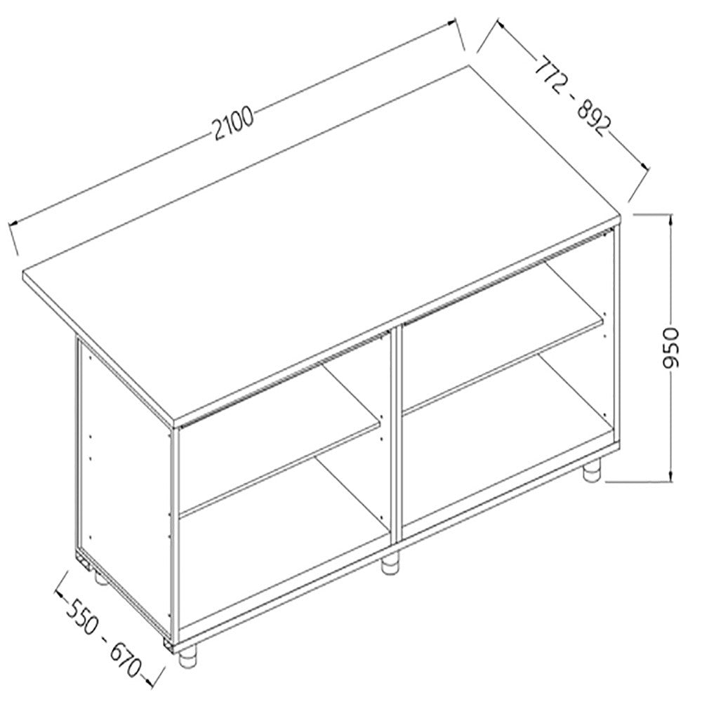 Comptoir de bar neutre- section caisse - Diamond