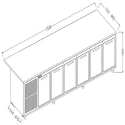Comptoir de bar réfrigéré - moteur section caisse - Diamond