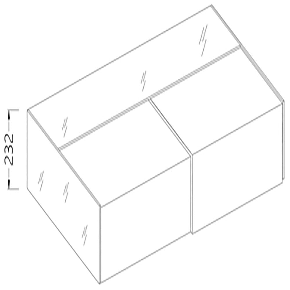 Option: vitrine soudée en verre et portes coulissantes - Diamond
