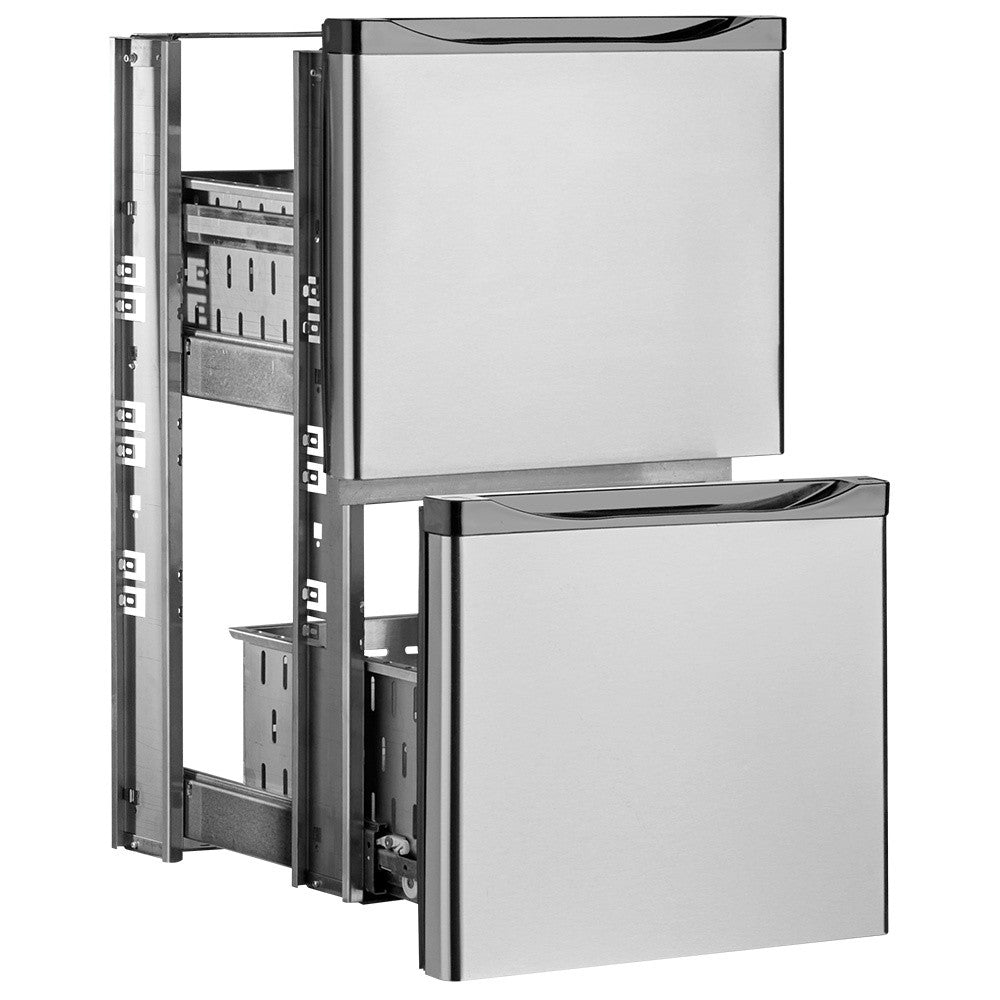 Kit bloc tiroirs acier inox 1/2 + 1/2 - Diamond
