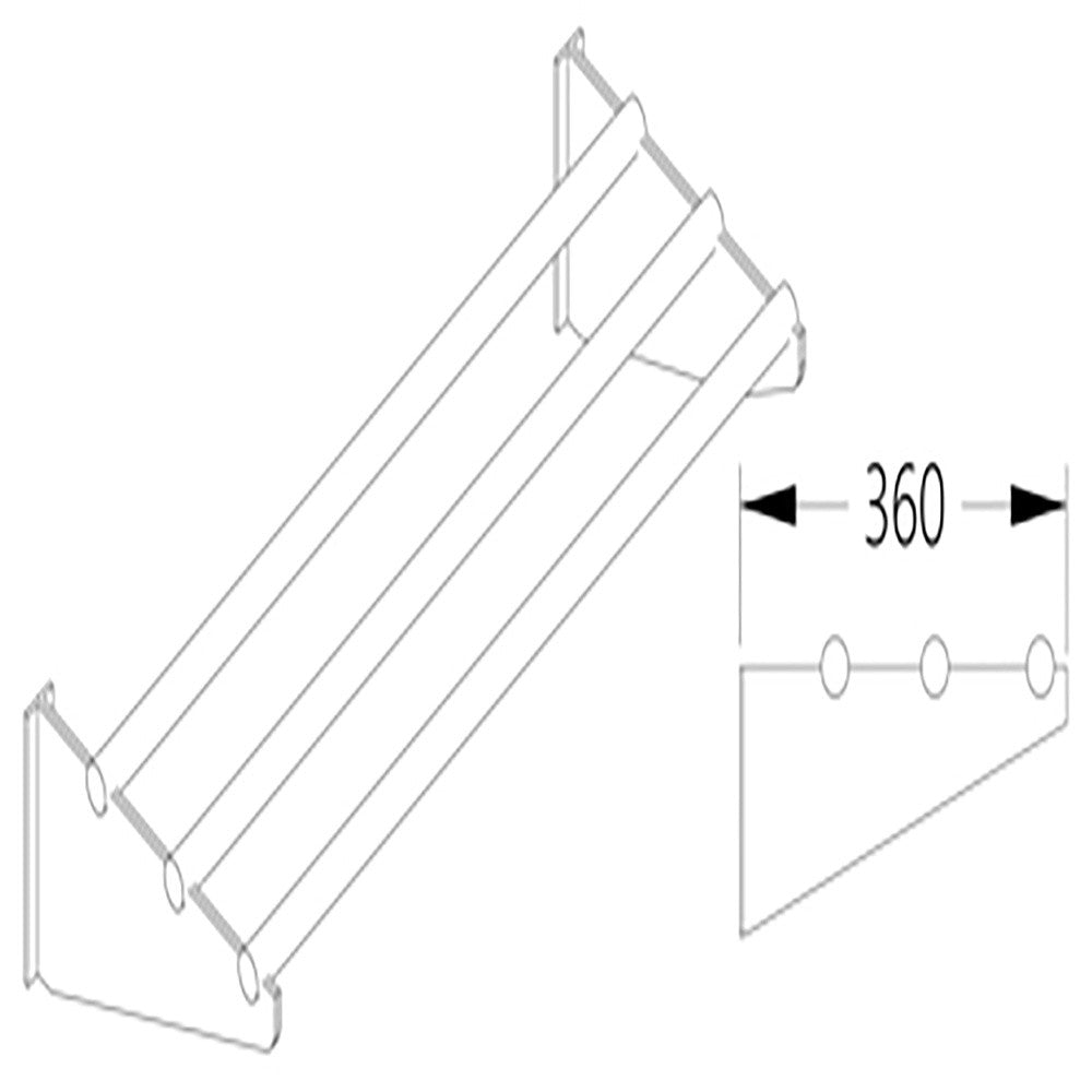 Option: rampe à plateau - tube inox 335 mm - Diamond
