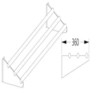 Option: rampe à plateau - tube inox 335 mm - Diamond