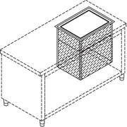Silo neutre pour paniers lave-vaisselle 500 x 500 mm - Diamond