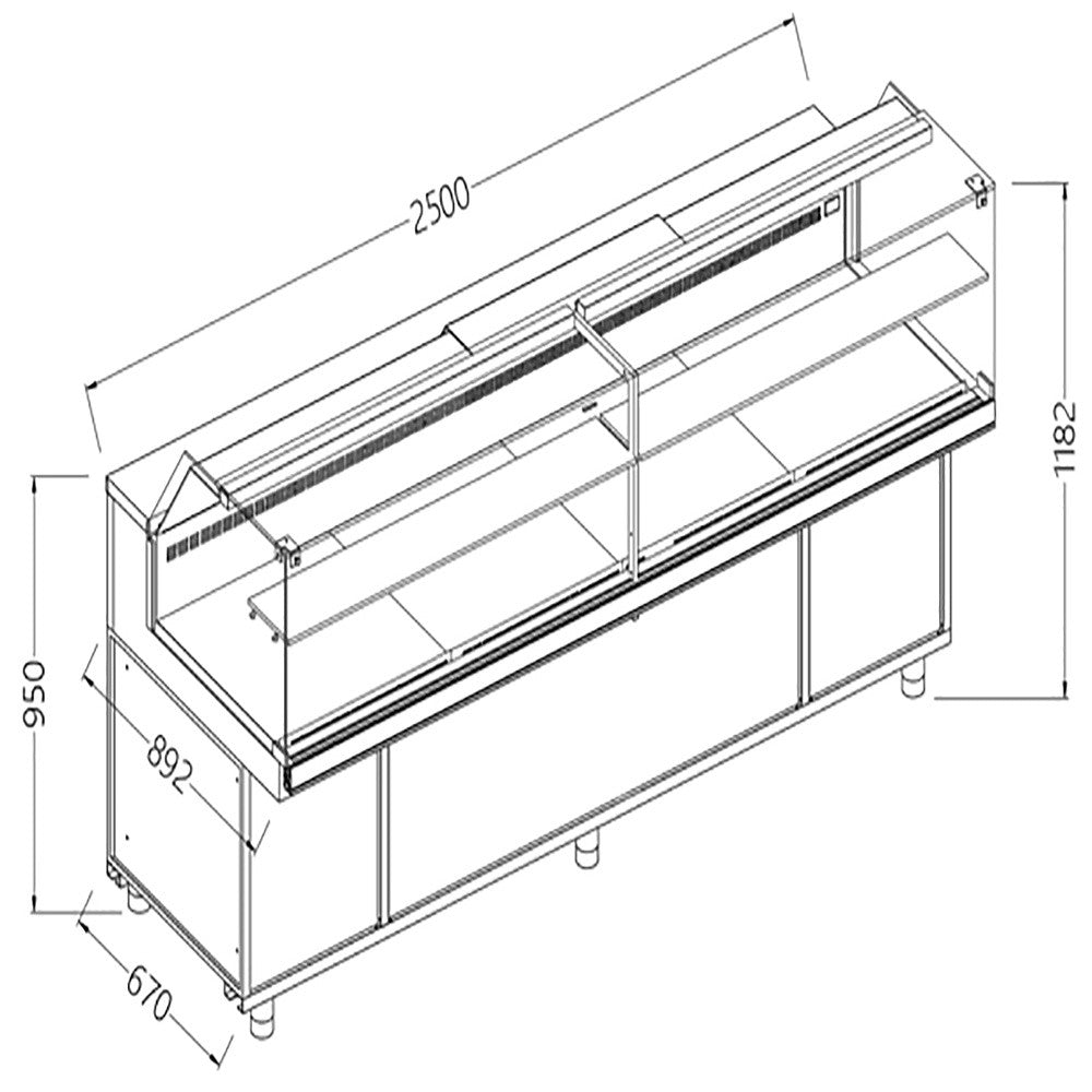 Vitrine réfrigérée ventilée / snacks - Diamond