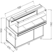Vitrine réfrigérée ventilée pour les snacks - Diamond