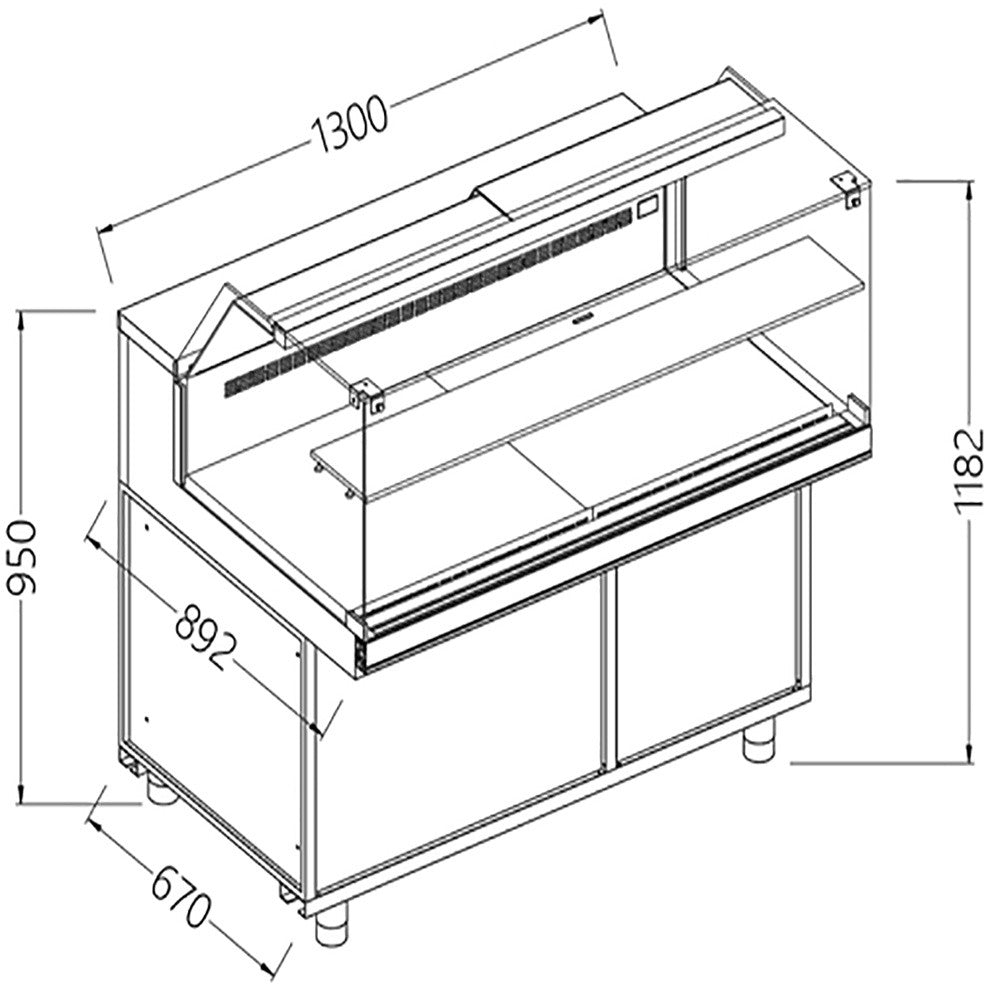 Vitrine réfrigérée ventilée pour les snacks - Diamond