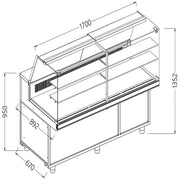Vitrine réfrigérée statique pour snacks vitres hautes - Diamond