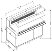 Vitrines réfrigérées statiques pour les snacks vitres basses - Diamond