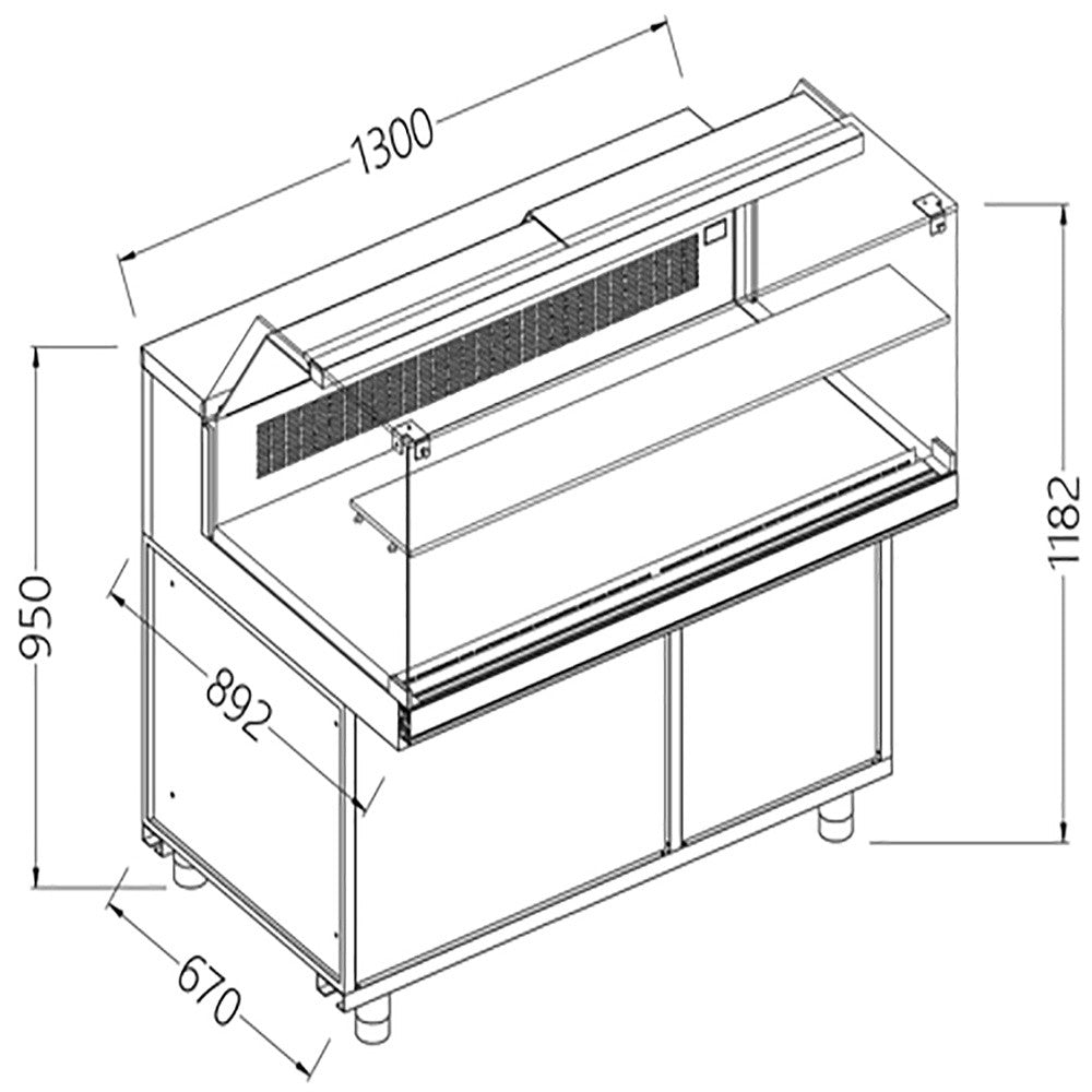 Vitrines réfrigérées statiques pour les snacks - Diamond