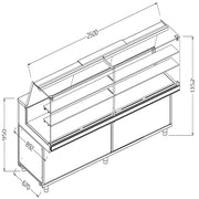 Vitrines neutres pour snacks à vitres hautes - Diamond