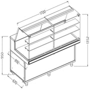 Vitrines neutres pour snacks à vitres hautes - Diamond