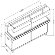 Vitrines neutres pour snacks- vitres basses - Diamond