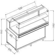 Vitrines neutres pour snacks-vitres basses - Diamond