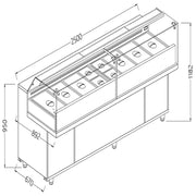 Vitrine snack saladette - Diamond