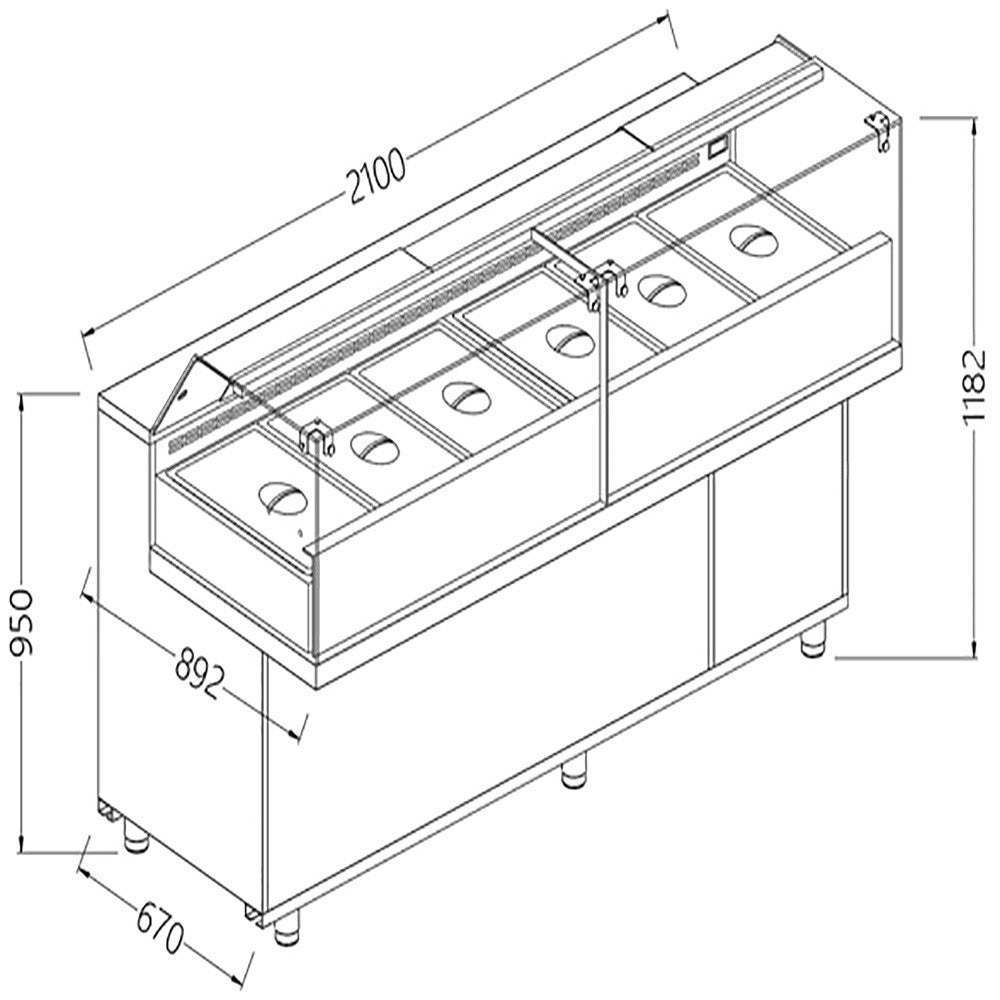 Vitrine snack/saladette - Diamond