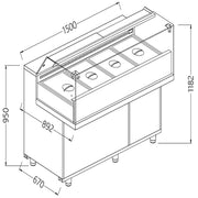 Vitrine snack saladette - Diamond