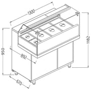 Vitrine snack - saladette - Diamond