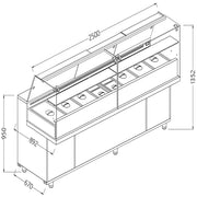 Vitrine snack saladette - Diamond