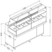 Vitrine snack saladette + groupe - Diamond