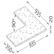 Option- supplément pour plan en stratifié «pietra» - Diamond