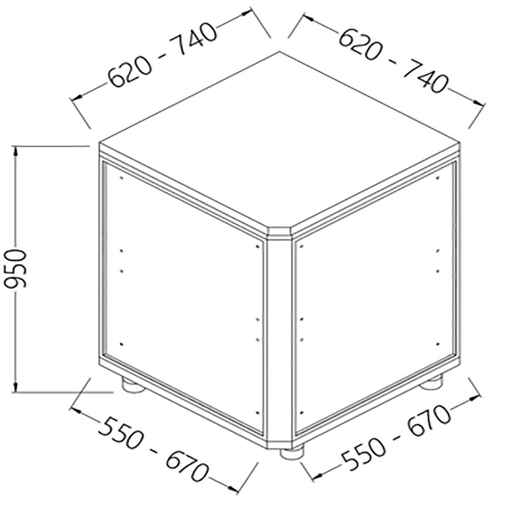 Angle arrière neutre - fermé 90° - Diamond