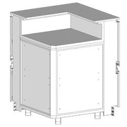Angle neutre - fermé 90° avec tablette service - Diamond