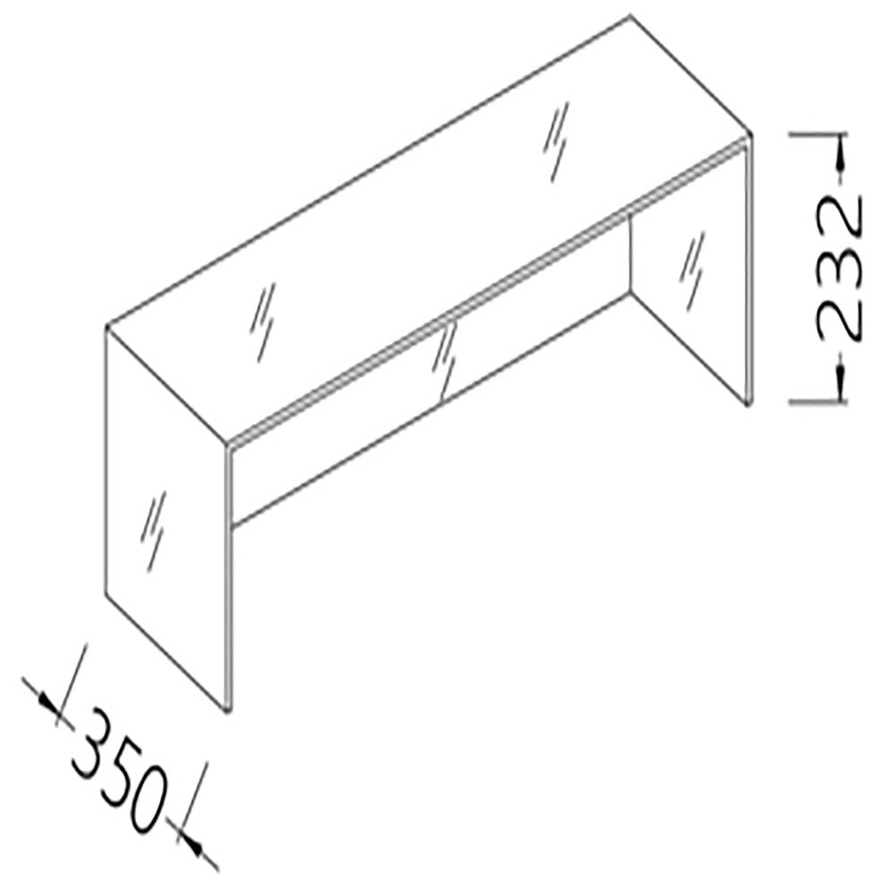 Option- structure en verre comptoir neutre - Diamond