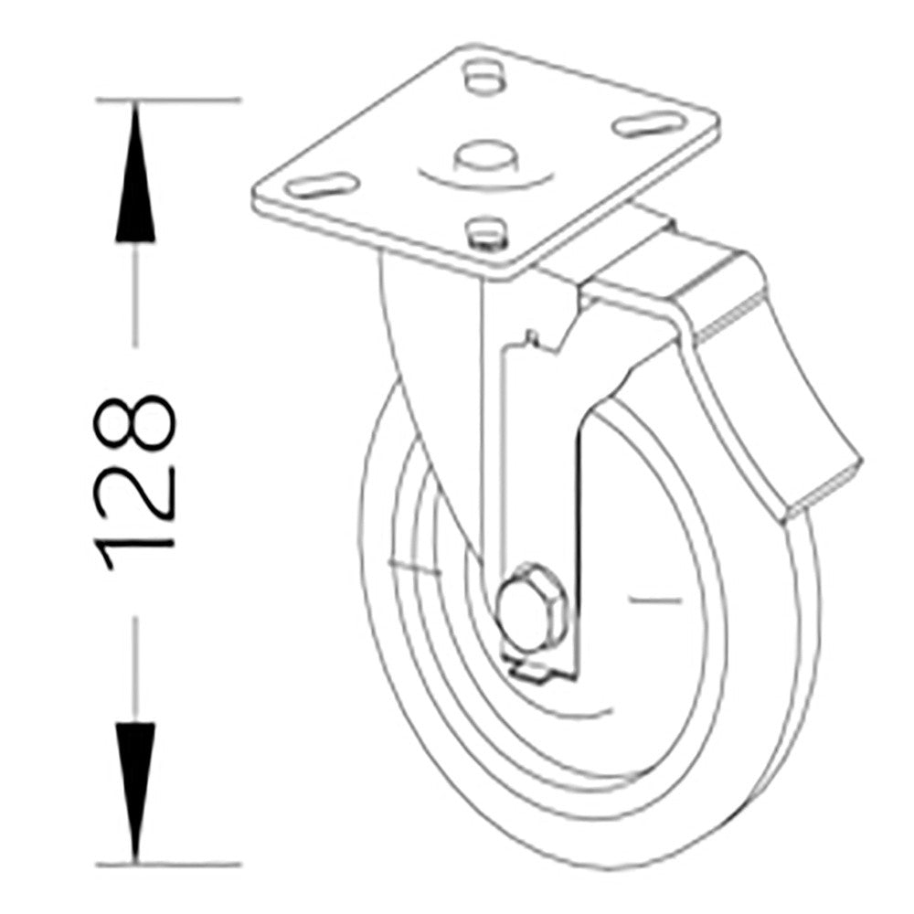 Optio- roue avec support pivotant et frein - Diamond