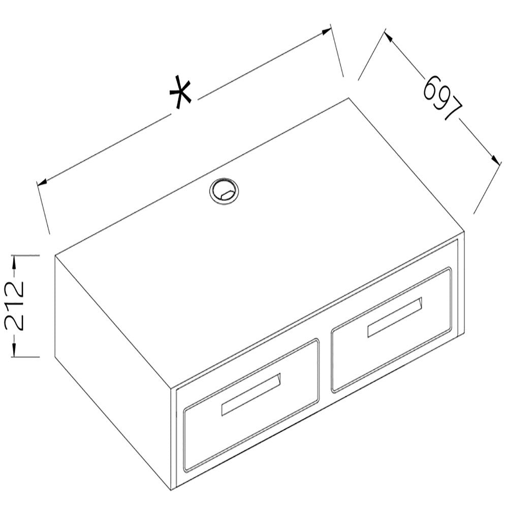 Option- plan pour machine à café 2 tiroirs - Diamond