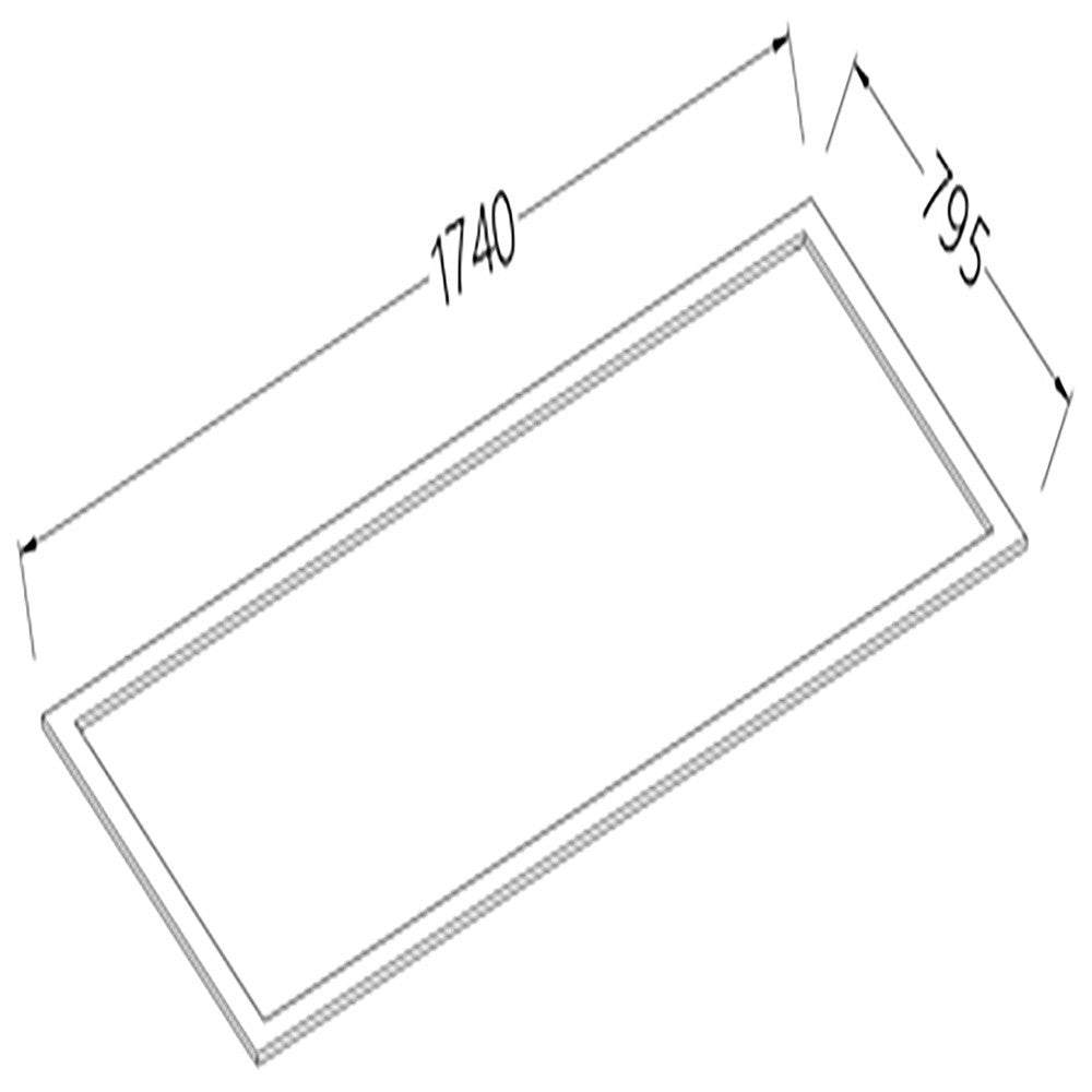 Option: cadre inox pour encastrer l 1700 mm - Diamond