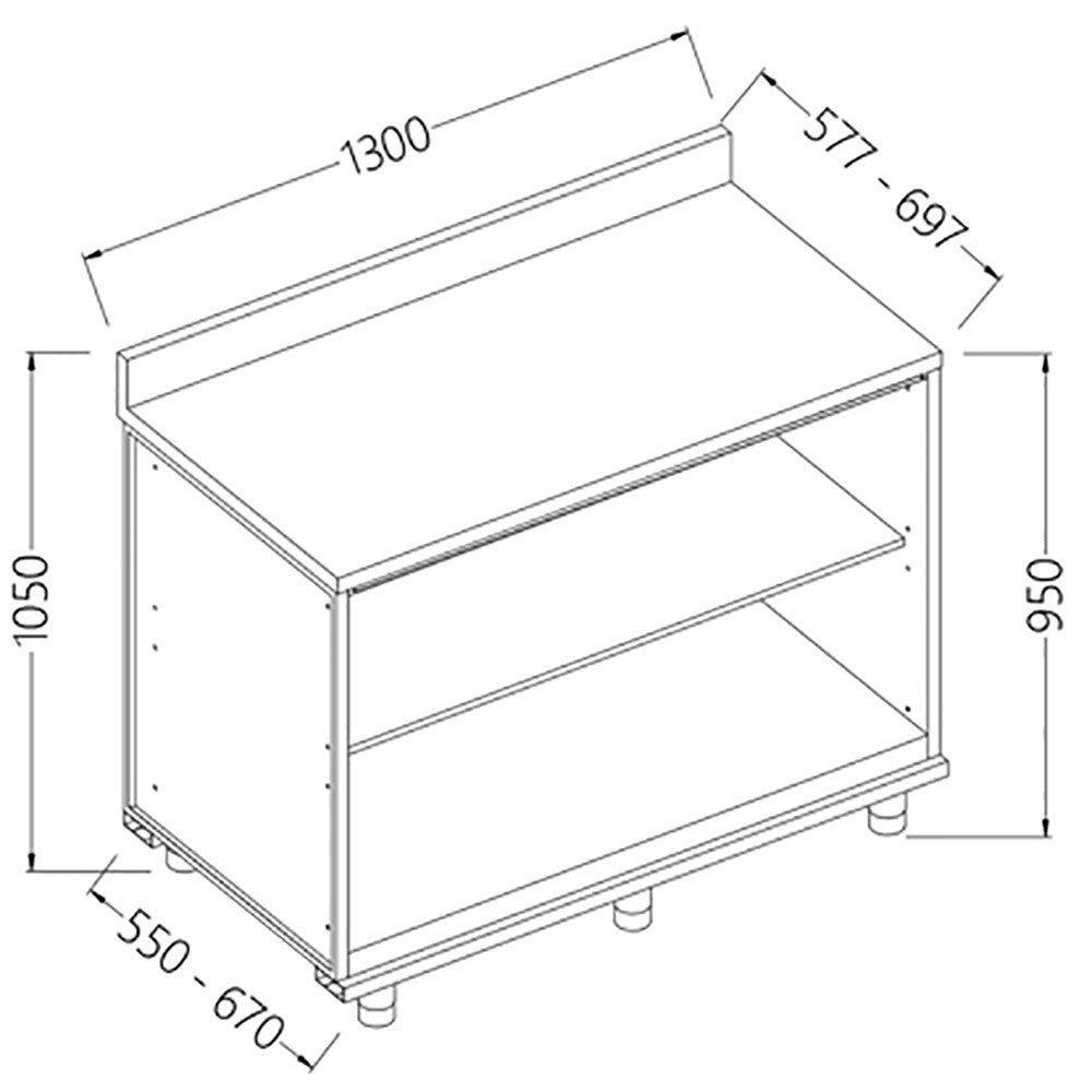 Meuble arrière -neutre à dosseret - Diamond
