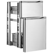 Kit bloc tiroirs acier inox 1/3 + 2/3 - Diamond