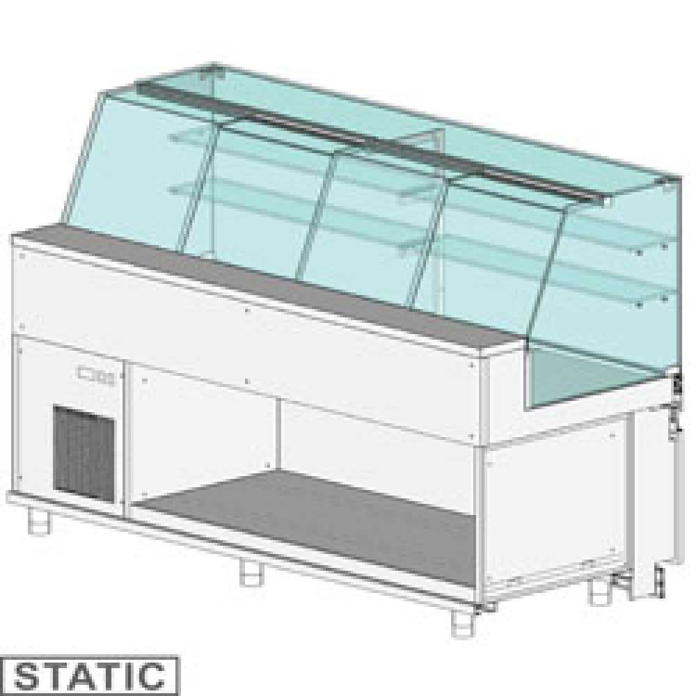 Comptoir vitrine réfrigéré en et GN - vitre haute - statique - Diamond