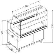 Comptoir vitrine neutre haute boulangerie GN- - Diamond