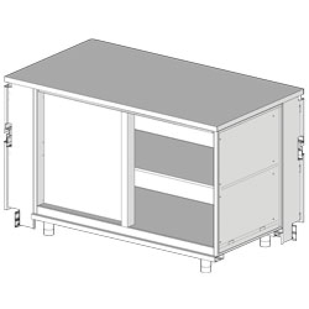 Comptoir angulaire gauche neutre - caisse - Diamond