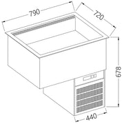 Elément cuve réfrigérée ventilée - 2x GN 1/1 - Diamond