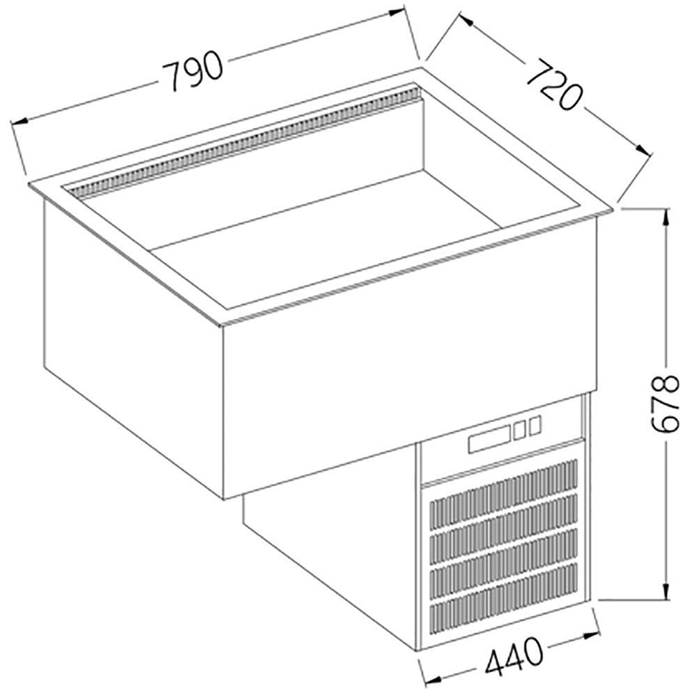 Elément cuve réfrigérée ventilée - 2x GN 1/1 - Diamond