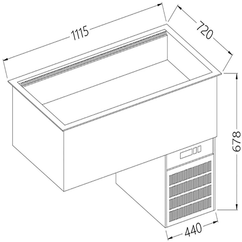 Elément cuve réfrigérée ventilée - 3x GN 1/1 - Diamond