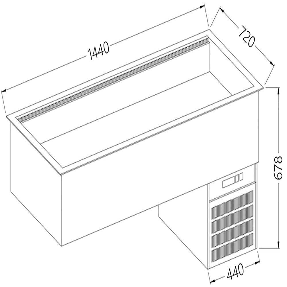 Elément cuve réfrigérée ventilée - 4x GN 1/1 - Diamond