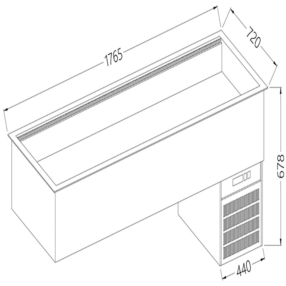 Elément cuve réfrigérée ventilée - 5x GN 1/1 - Diamond