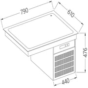 Élément top réfrigéré 2x GN 1/1 - Diamond