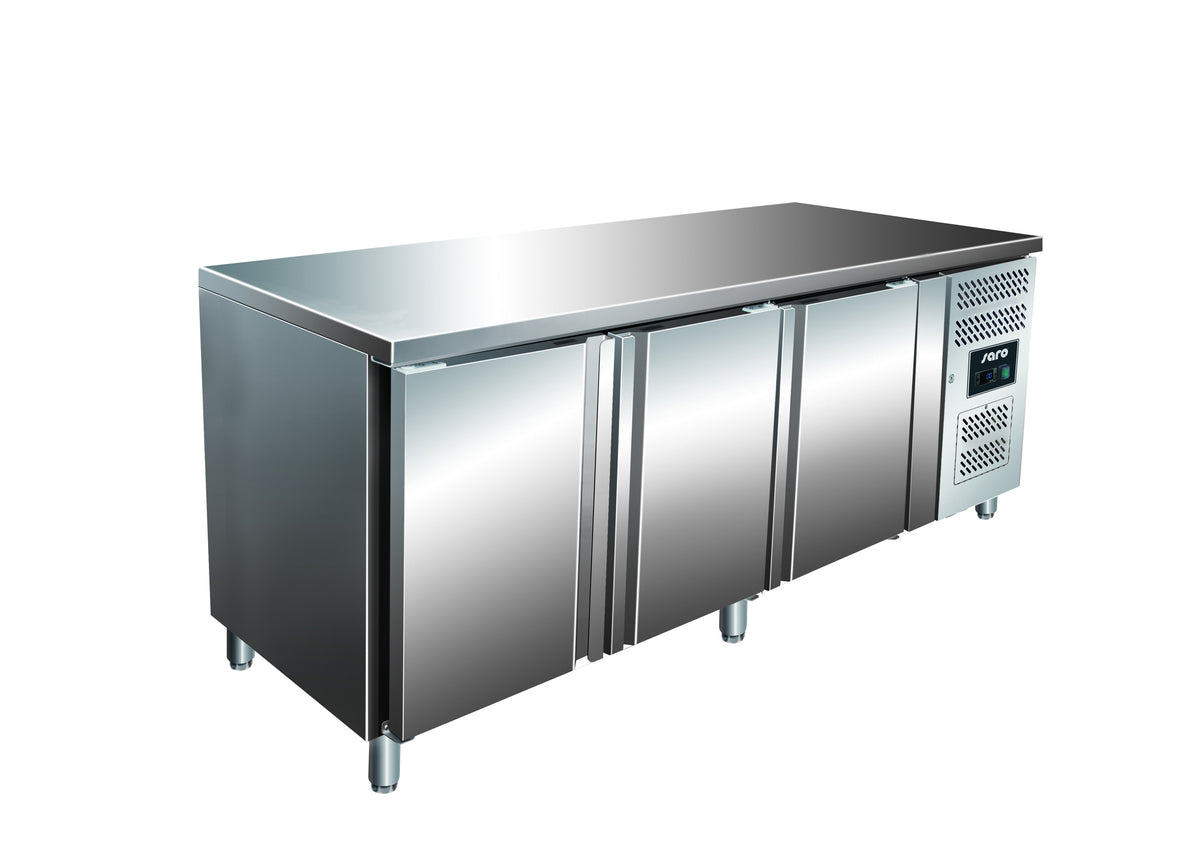 Table réfrigérée - 3 portes - Inox - 465L Saro - Table réfrigérée professionnel CHR - matériel cuisine pro - Cuistéo