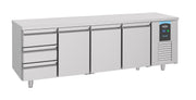Table réfrigérée 3 portes 3 tiroirs energy line inox 2330x700x850 mm 632 L 0.308 kW Combisteel - Table réfrigérée positive professionnel CHR - matériel cuisine pro - Cuistéo