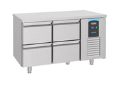 Table réfrigérée 4 tiroirs Energy line inox 1400x700x850 mm 281 L 0.213 kW Combisteel - Table réfrigérée positive professionnel CHR - matériel cuisine pro - Cuistéo