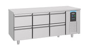 Table réfrigérée 6 tiroirs Energy line inox 1865x700x850 mm 474 L 0.05 kW Combisteel - Table réfrigérée positive professionnel CHR - matériel cuisine pro - Cuistéo