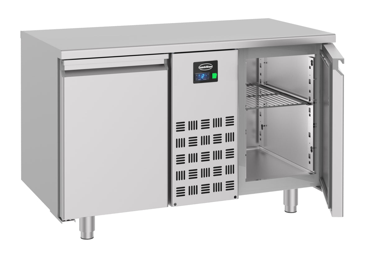 Table réfrigérée prof 700 mm2 portes monobloc inox 1300x700x850 mm 281 L 0.213 kW Combisteel - vue 2 - Table réfrigérée positive pro CHR - Cuistéo